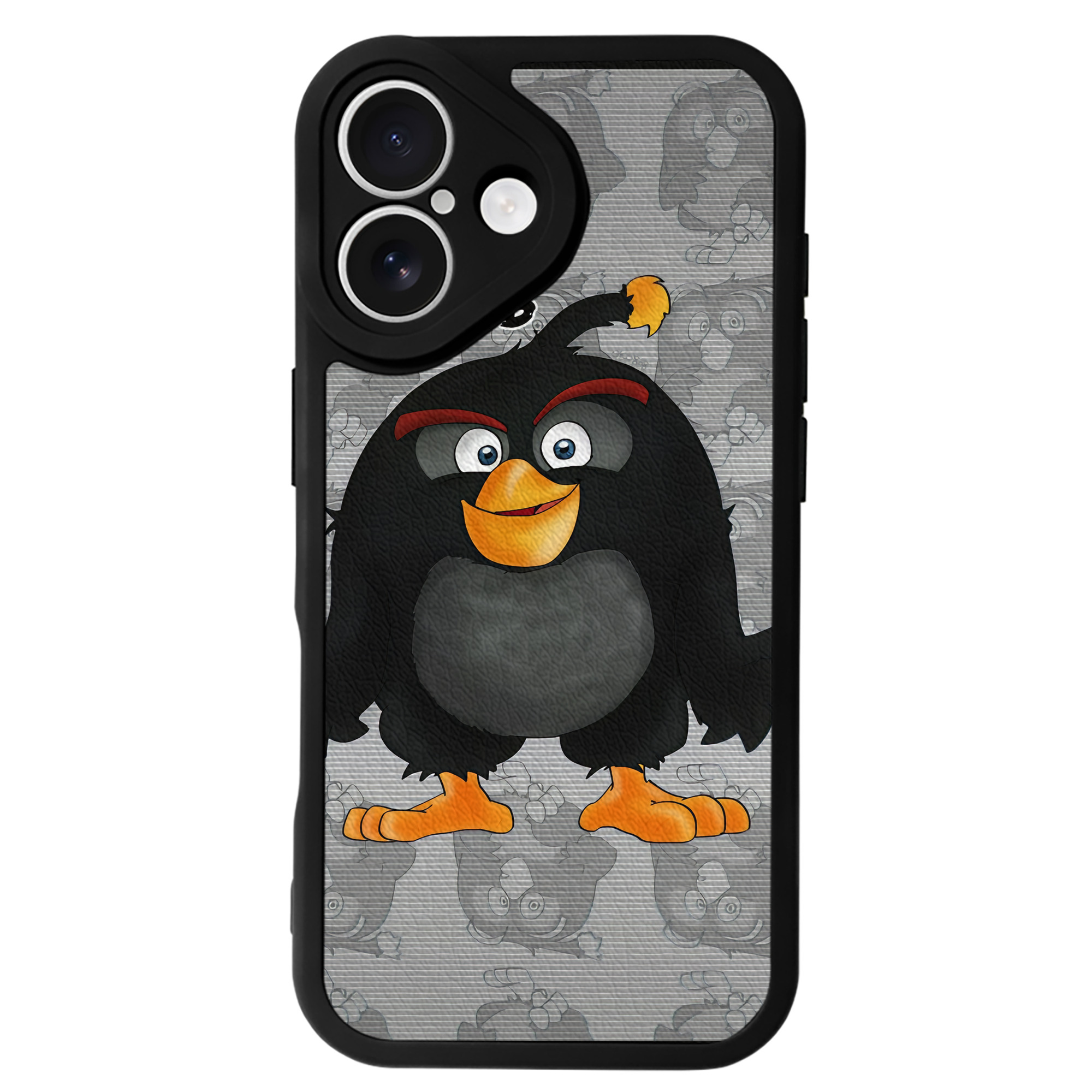（画像用） Angry Birds アングリーバード 【iPhone 16シリーズ対応】シリコンスマホケース（レザー調） 材質：シリコン